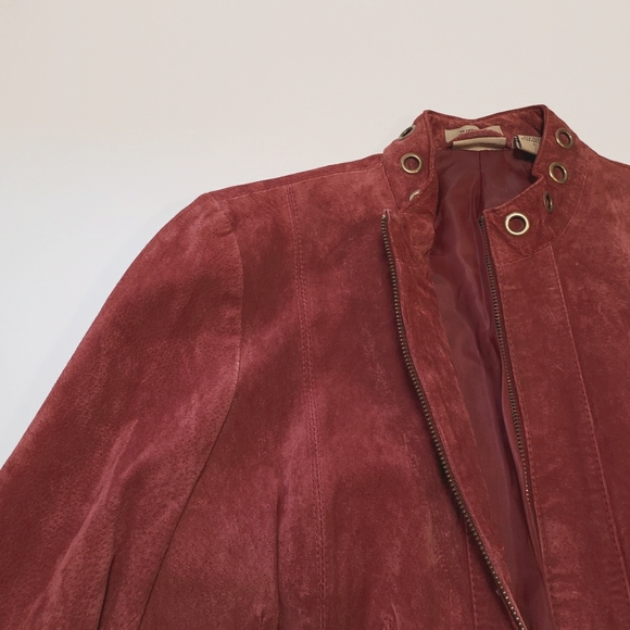Ruff Hewn Burgundy Sued Leather Jacket - Picture 10 of 10